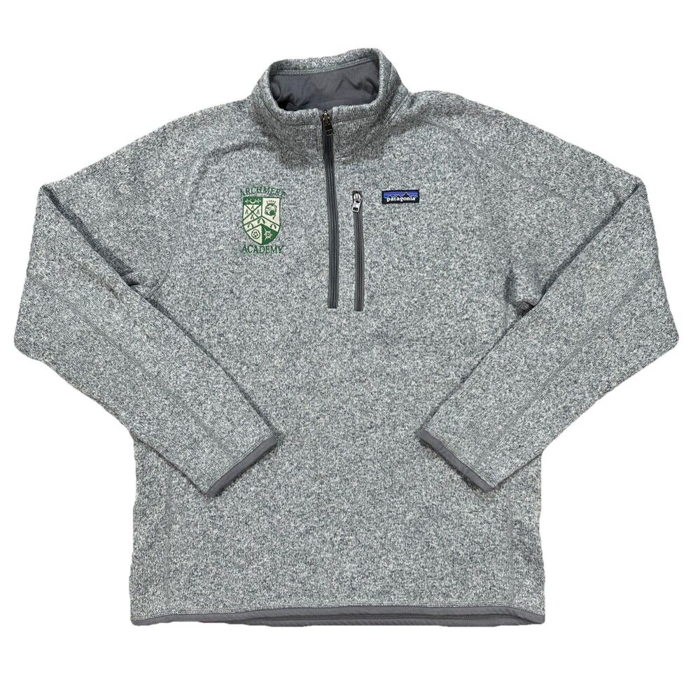 Patagonia Gray Better Sweater 1/4 Zip Pullover Fleece Mens Jacket Size Medium